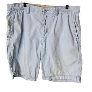 Columbia Blue Flat Front Shorts Lightweight Casual men’s 36 10 inch inseam